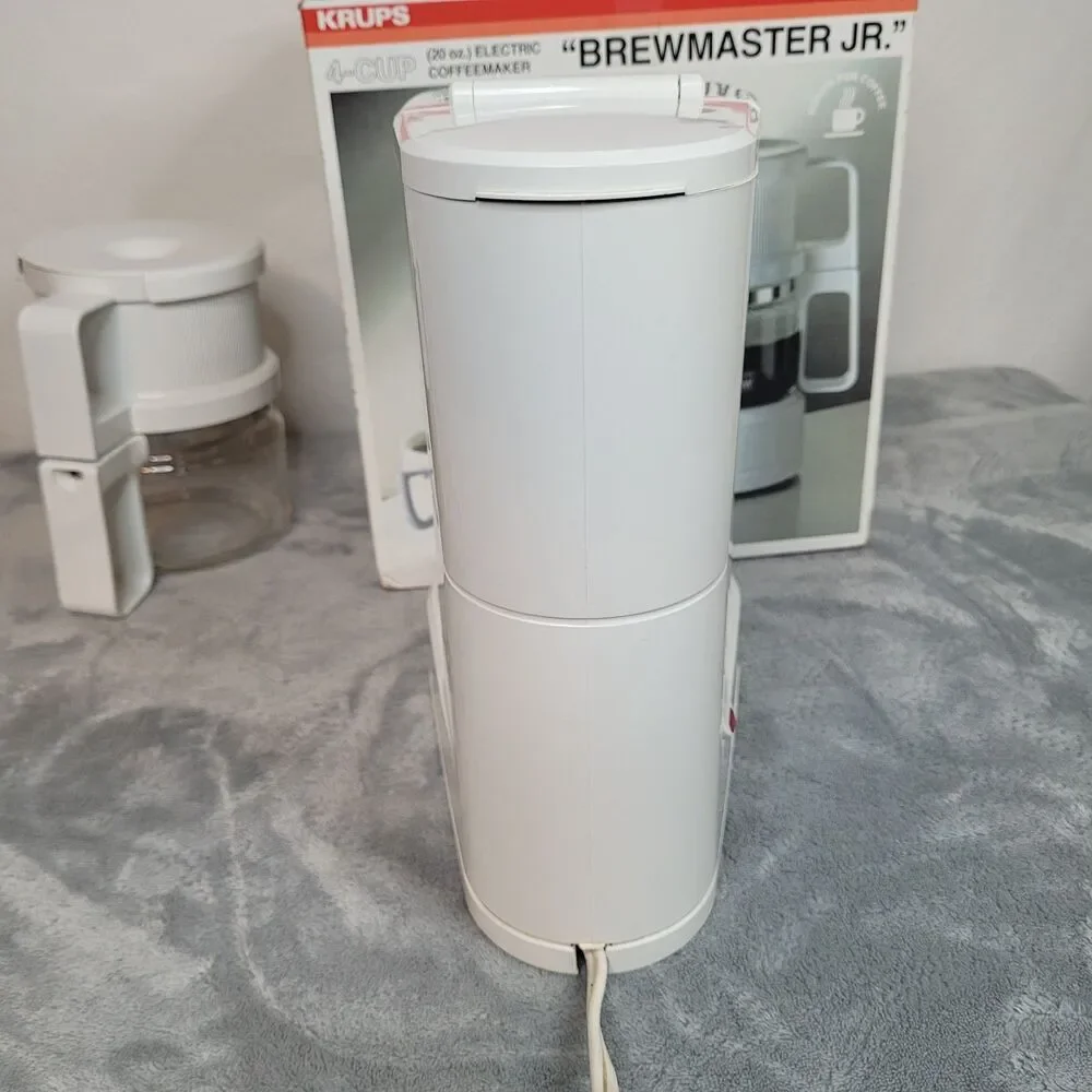 Krups Brewmaster Jr. Coffee Maker 4 Cup Model 170 White w/ Box & Reusable Filter